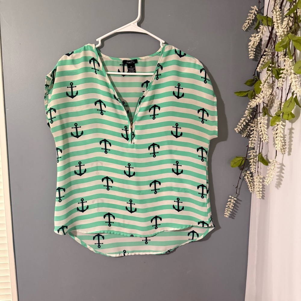 Anchor Print Blouse